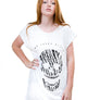 Ladies Fierce Zebra Skull Top